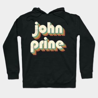 Retro Vintage Rainbow John Letters Distressed Style Hoodie